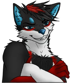 Telegram sticker 😬 Aron the Wolf (created by @Pinselfuchs)