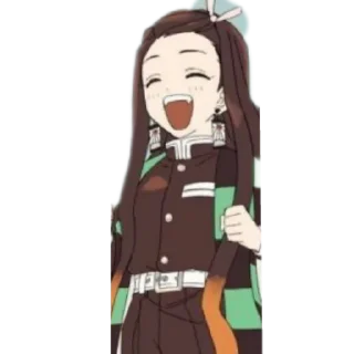 Телеграм стикер 🤪 Nezuko chan by @pearl_of_orient