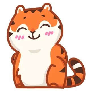 Telegram sticker ☺️ Тигрёнок Персик (@TgSticker)