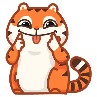 Sticker 😋 Тигрёнок Персик (@TgSticker)