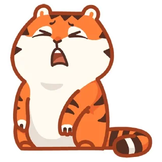 Telegram sticker 😫 Тигрёнок Персик (@TgSticker)