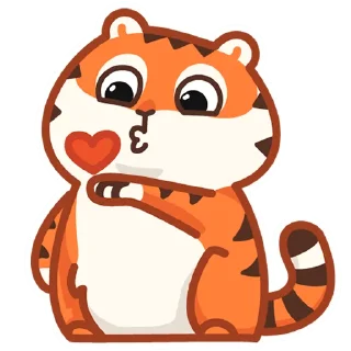 Telegram sticker 😘 Тигрёнок Персик (@TgSticker)