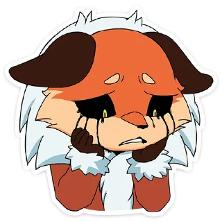 Telegram sticker ☹️ Лиса Алиса :: @stickroom