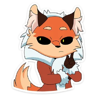 Telegram sticker 🤔 Лиса Алиса :: @stickroom