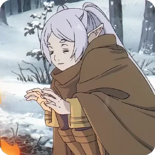 Телеграм стикер 🥶 Sousou no Frieren • @animestickersii @pinterest_to_stickerbot