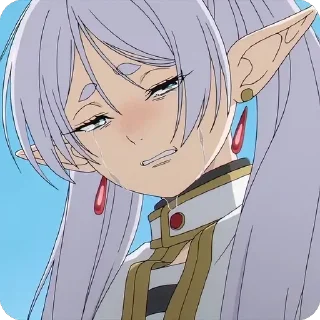 Телеграм стикер 😭 Sousou no Frieren • @animestickersii @pinterest_to_stickerbot