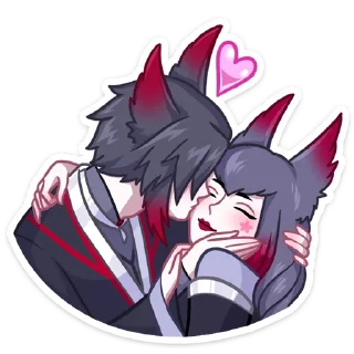 Video sticker 😘 Тёмные Мари и Хидэ @TgSticker