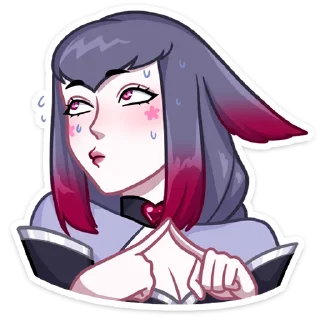 Telegram sticker 😙 Тёмные Мари и Хидэ @TgSticker