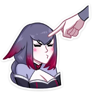 Sticker ☝️ Тёмные Мари и Хидэ @TgSticker