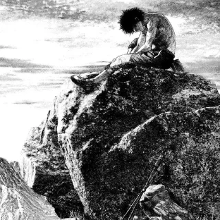 Sticker 🖤 Buntarou Mori (Manga Version) by @whisperenity