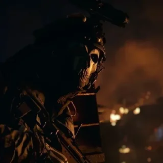 Телеграм стикер 😎 Ghost Call of duty :: @fStikBot