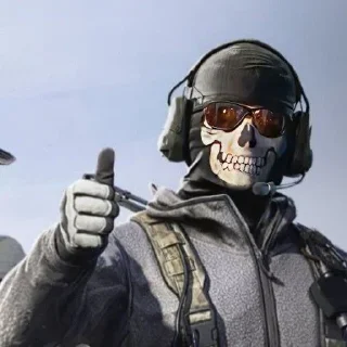 Sticker 😎 Ghost Call of duty :: @fStikBot