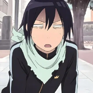 Telegram sticker 😨 Бездомный бог @anime_stickerr
