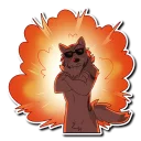 Телеграм стикер 💥 Major Wolf