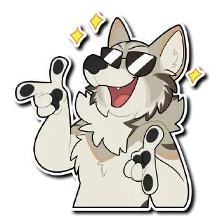 Телеграм стикер 😎 Major Wolf