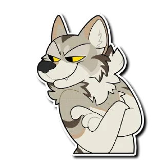 Sticker 😏 Major Wolf