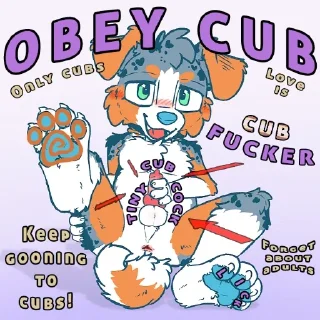 Telegram sticker 💜 Cubs ~ @BestialityC & @CorgiBase
