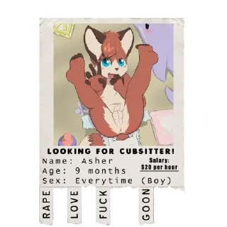 Telegram sticker 🚼 Cubs ~ @BestialityC & @CorgiBase