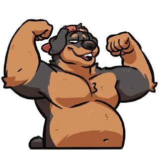 Sticker 💪 Brian Rottweiler