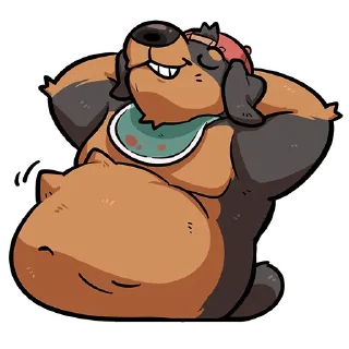 Telegram sticker 🫃 Brian Rottweiler