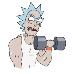 Sticker 🏋‍♀ Rick and Morty • @tgemojis