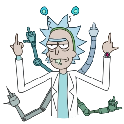 Sticker 🖕 Rick and Morty • @tgemojis