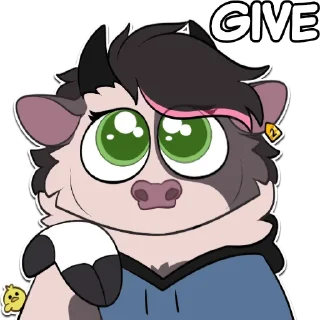 Telegram sticker 🥺 Pru The Cow