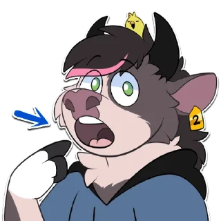 Telegram sticker 👄 Pru The Cow