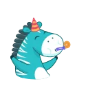 Video sticker 🥳 Minty Zebra