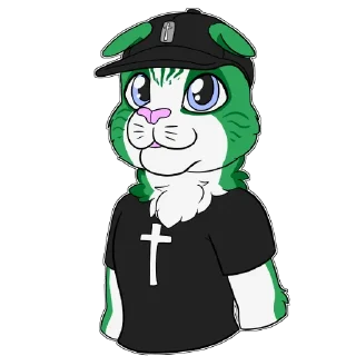 Sticker ☺️ Kale the Cat by Pato Vixen