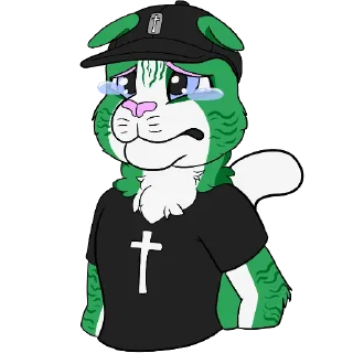 Telegram sticker 😢 Kale the Cat by Pato Vixen