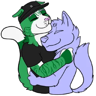 Telegram sticker 🤗 Kale the Cat by Pato Vixen