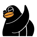 Telegram sticker ❌ Black Duck @IMG2D