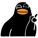 Telegram sticker ✅ Black Duck @IMG2D