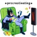 Телеграм стикер 😕 Batman vs. Life Crisis