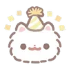Sticker 🥳 pomeranian mochi  ♡  @ririmoji
by mal (line)