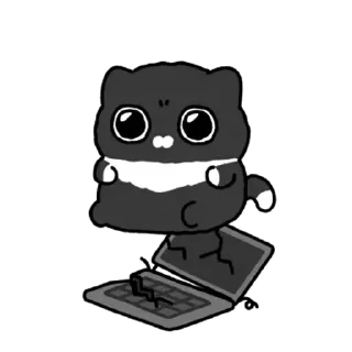 Video sticker ⭐ 뚠뚠해요 턱시도 고양이 냥고 @manbull_sticker_bot
