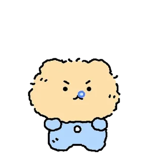 Telegram sticker 💬 꼬질 망그러진 곰 By @KakaoEmoticon