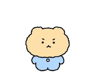 Telegram sticker 💬 꼬질 망그러진 곰 By @KakaoEmoticon