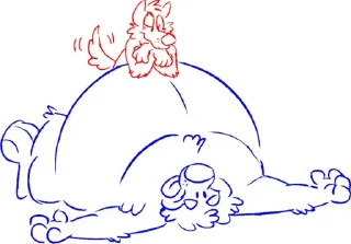 Sticker 🥴 🦊 Furry Bellies / @FurryBellyHub