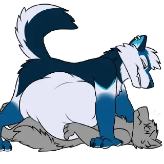 Telegram sticker 🥴 🦊 Furry Bellies / @FurryBellyHub