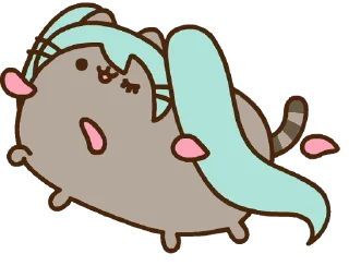 Video sticker 😉 Hatsune Miku x Pusheen :: @line_stickers
