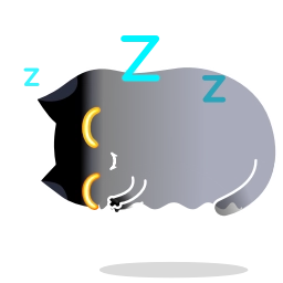 Telegram sticker 😴 Shadow Kitty