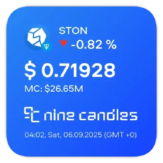 Telegram sticker 📊 @NineCandlesStickers TON Сoinstats
