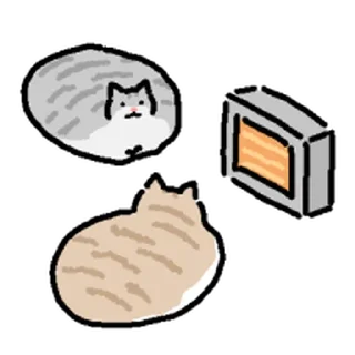 Telegram sticker ⭐ 겨울 고앵이모음 @moe_sticker_bot