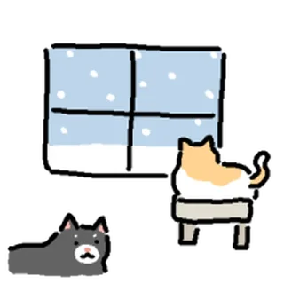 Telegram sticker ⭐ 겨울 고앵이모음 @moe_sticker_bot