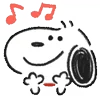 Video sticker 🎧 Snoopy Drawn @TgEm...