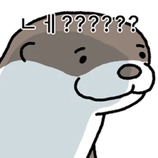 Telegram sticker ⭐ 수달 확대 3 @moe_sticker_bot