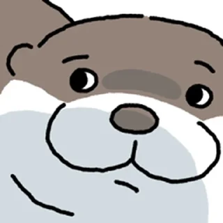 Telegram sticker ⭐ 수달 확대 3 @moe_sticker_bot