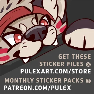Telegram sticker ©️ Stoats by Pulexart.com